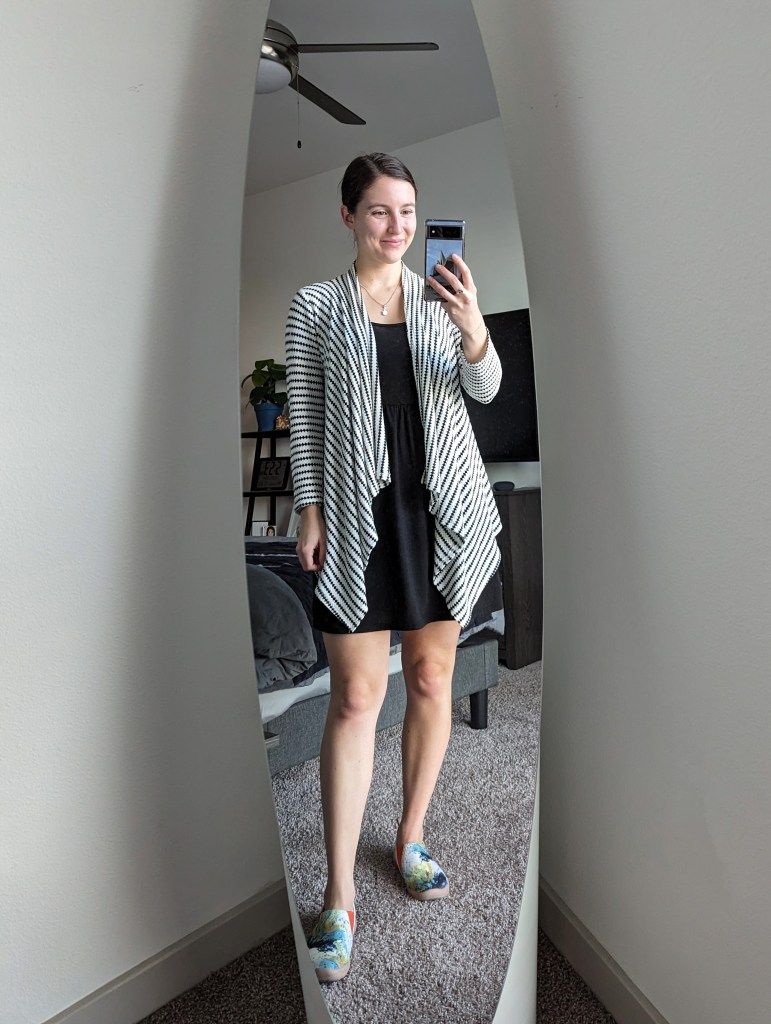 black-dress-swing-cardigan-uin-footwear-printed-sneakers