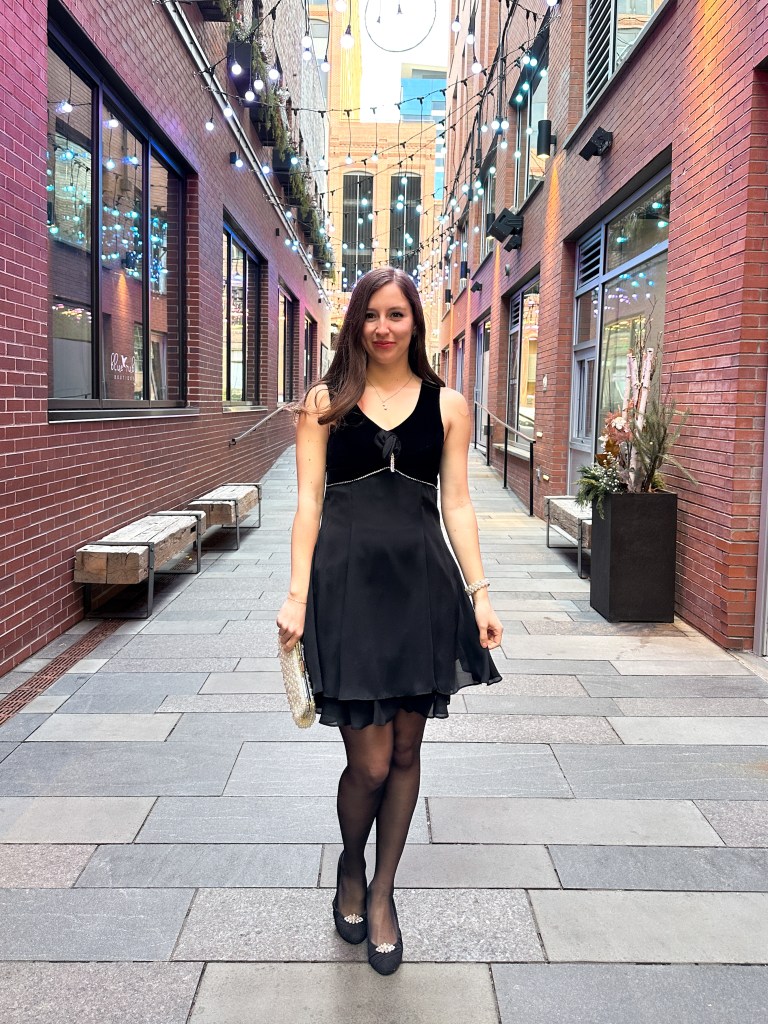 black-velvet-dress-thrifted-winter-wedding-dressing-up