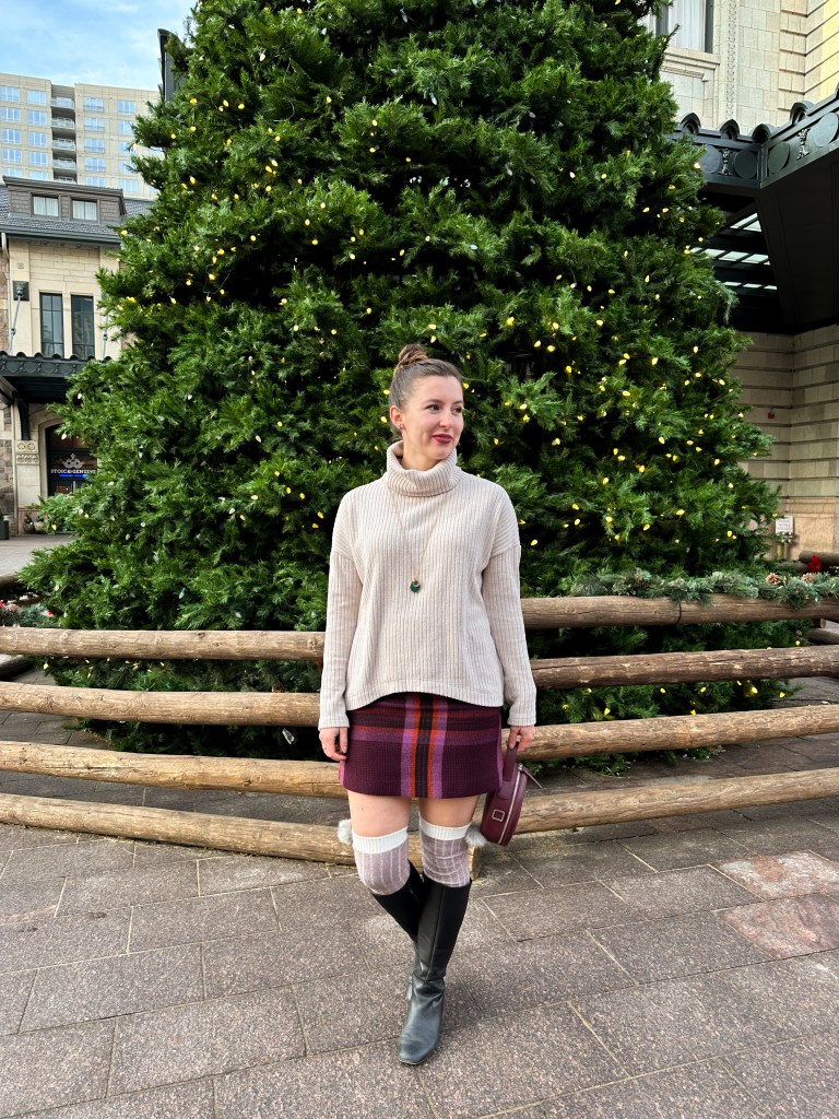 plaid-skirt-beige-turtleneck-sweater-clara-sunwoo-knee-socks