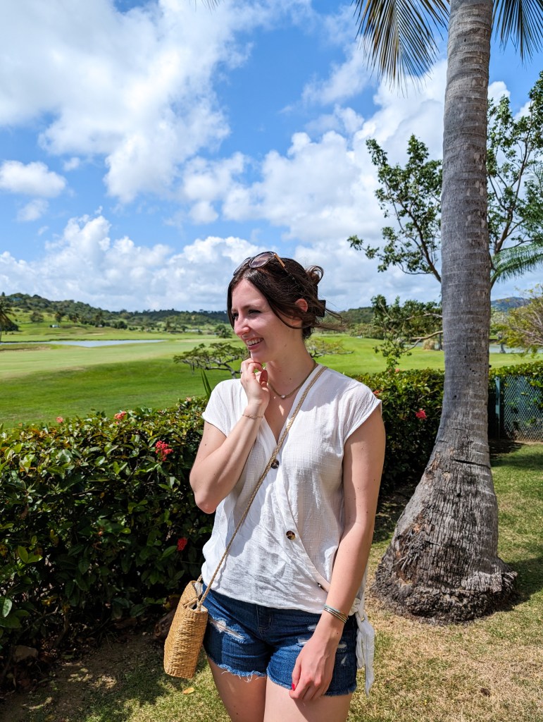 white-top-summer-style-loft-sunglasses-denim-shorts-wicker-purse