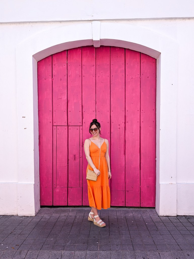 marshalls-dress-jessica-simpson-orange-maxi-puerto-rico-vacation-outfit