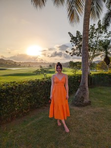 puerto-rico-tropical-vacation-orange-maxi-dress-puerto-rico-spring-break