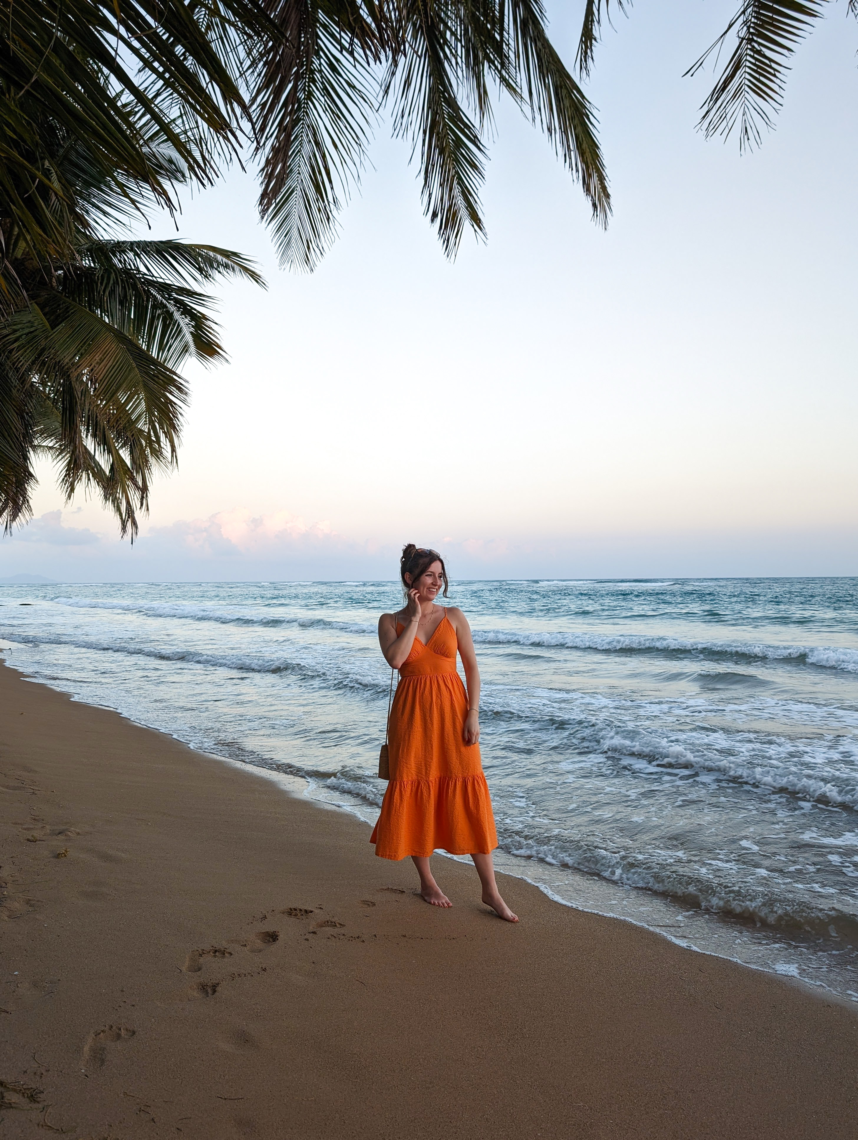 orange-dress-maxi-dress-marshalls-spring-break-puerto-rico-outfit