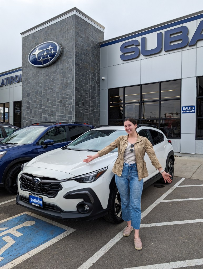 new-car-dealership-subaru-crosstrek-first-car-purchase