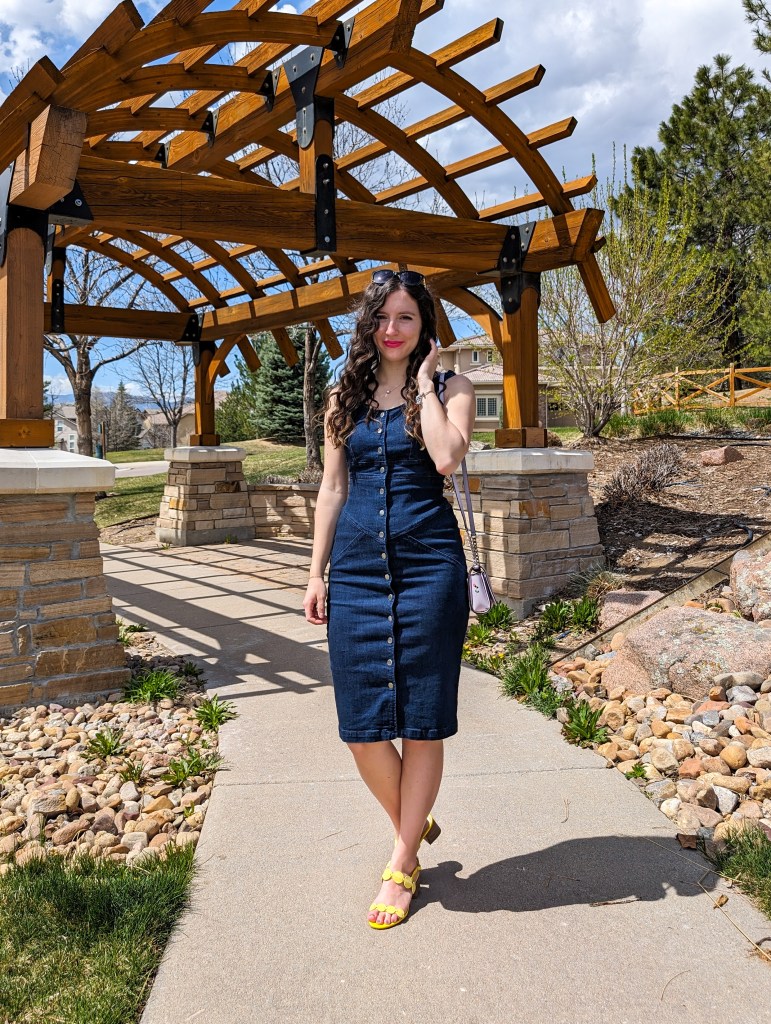 thrifted style dress bodycon yellow block sandals alt rebel consignment