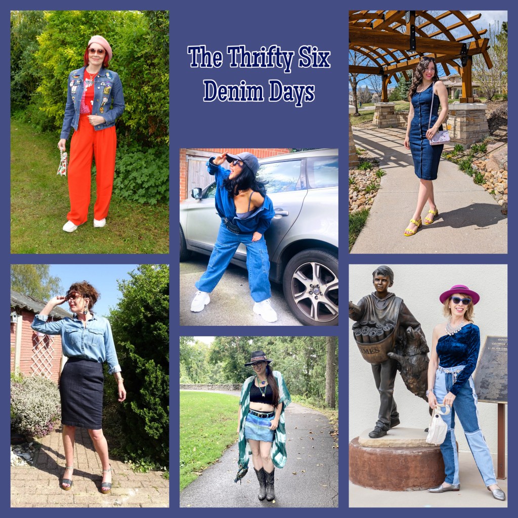 how to wear a denim dress spring date night outfits yellow sandals crimped hair thrifted dresses