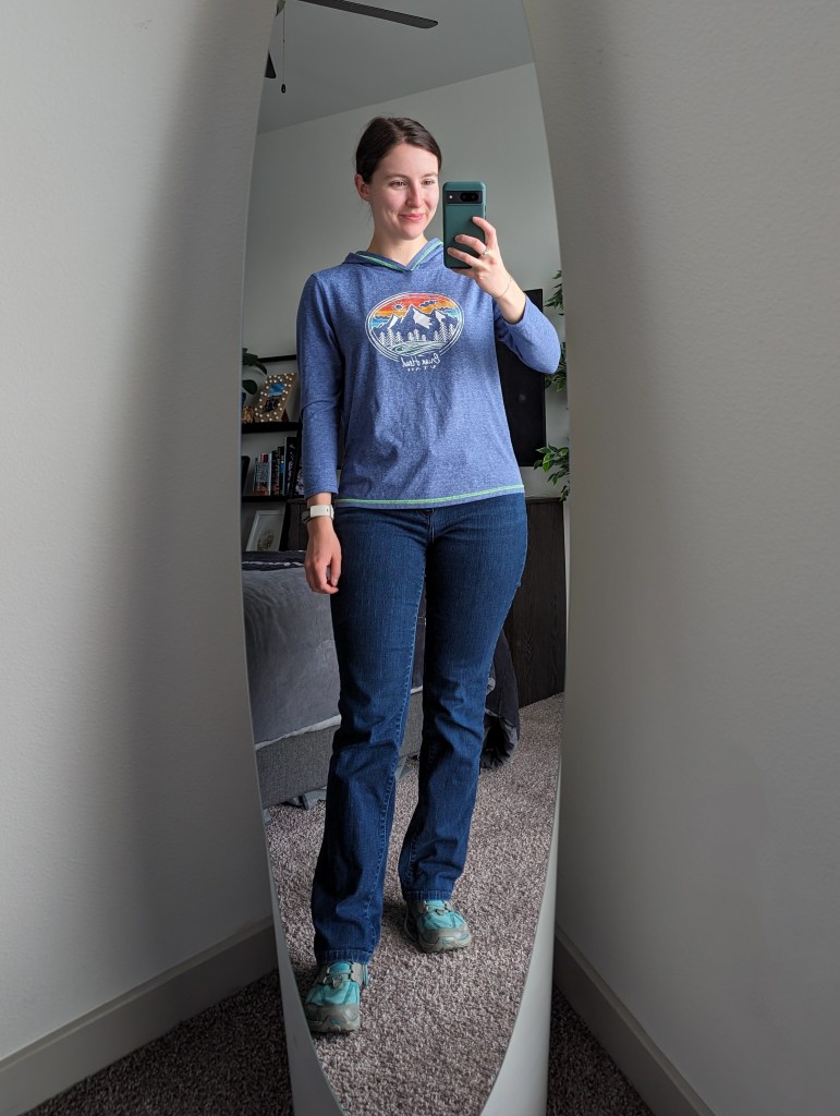 brianhead tshirt jeans alta hiking trail running shoes