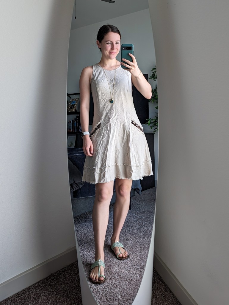 khaki dress dress barn leopard accents sandals summer style