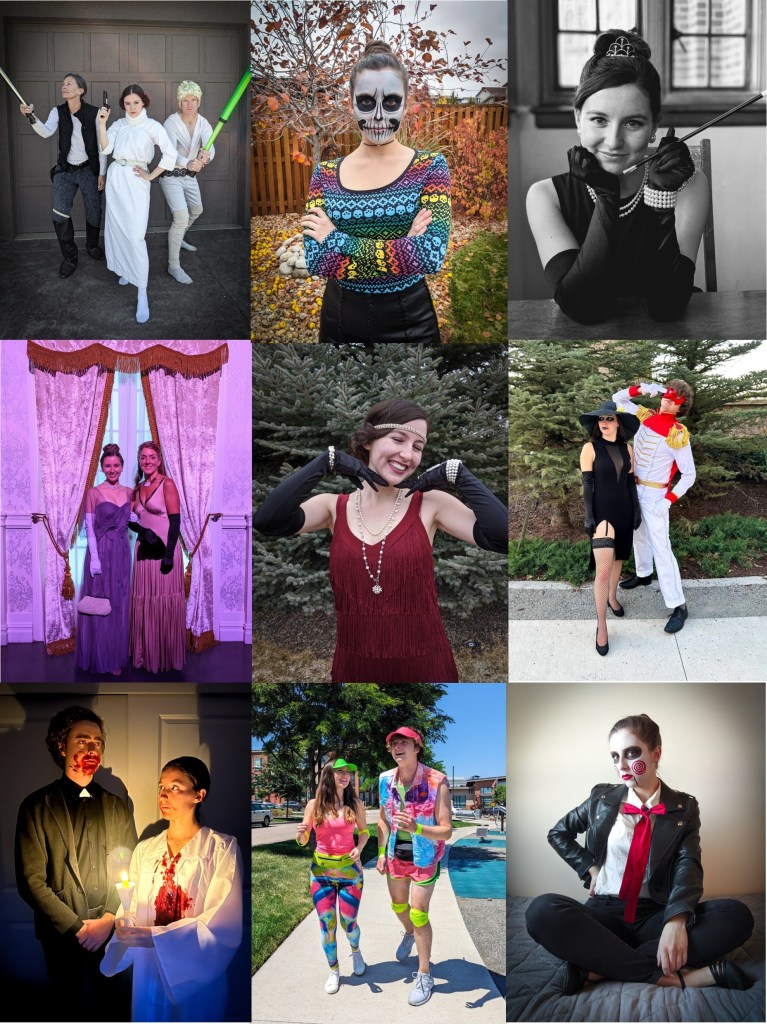 princess leah skeleton makeup audrey hepburn costume bridgerton ball flapper girl outfit persona cosplay midnight mass costume rollerblading barbie billy the puppet costume