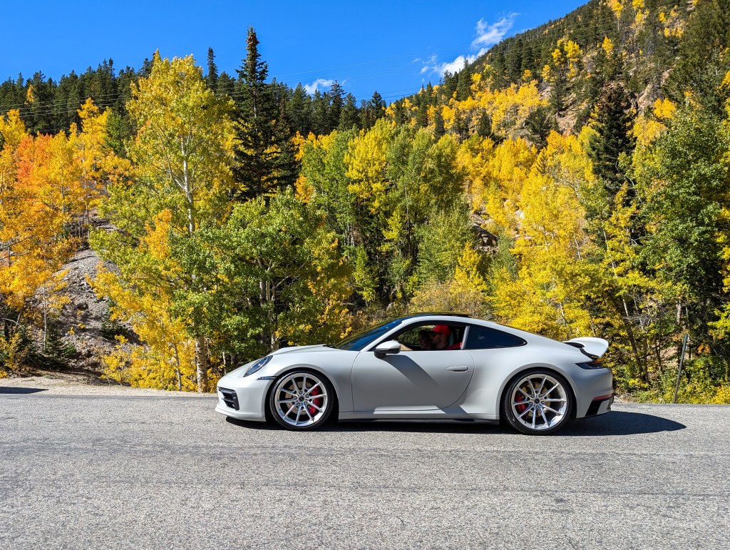 porsche mountain road guanella pass colorado fall aspens