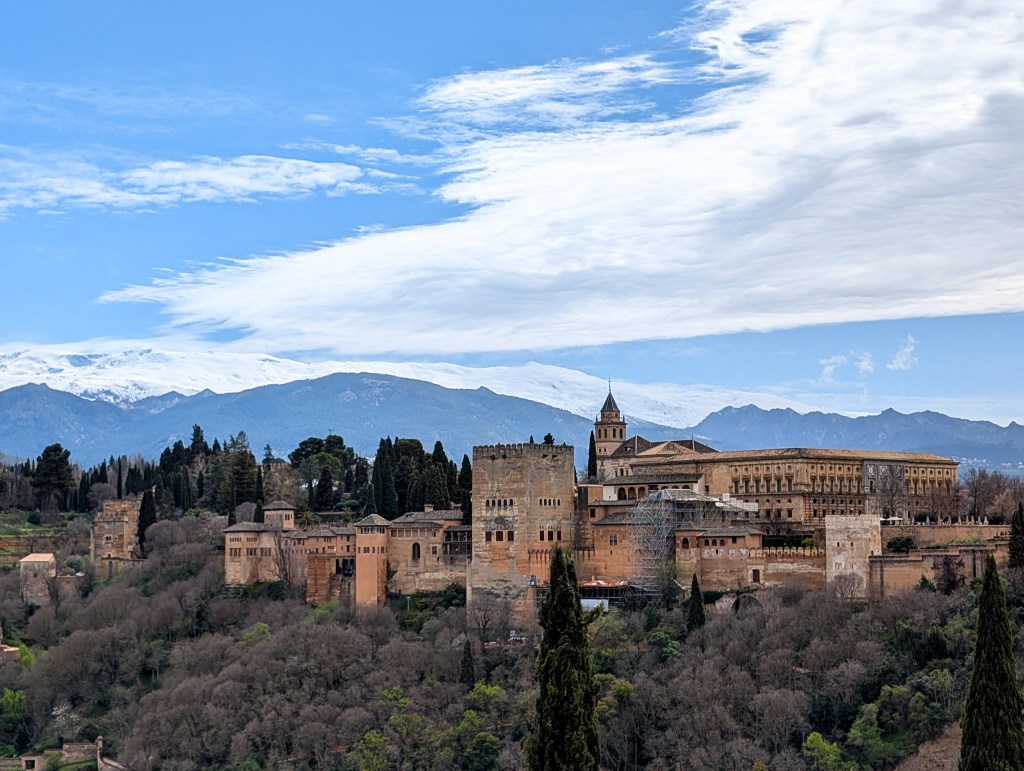 alhambra fortress granada sierra nevada mountain range spain travel guide