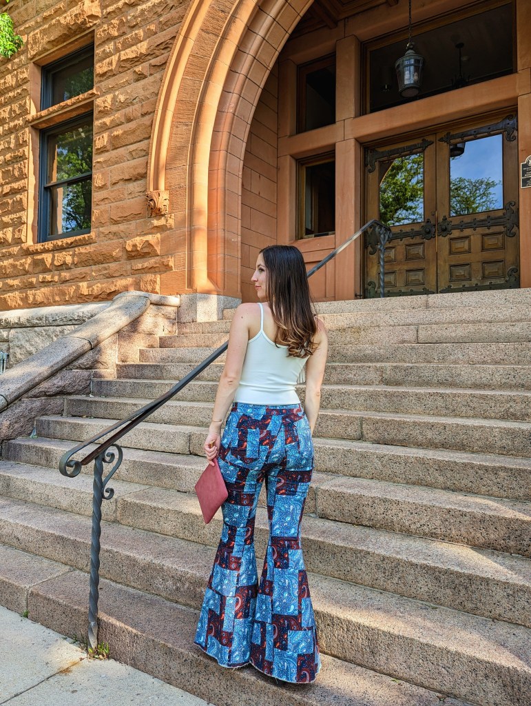printed pants bell bottoms cavenders complementary colors monthly recap