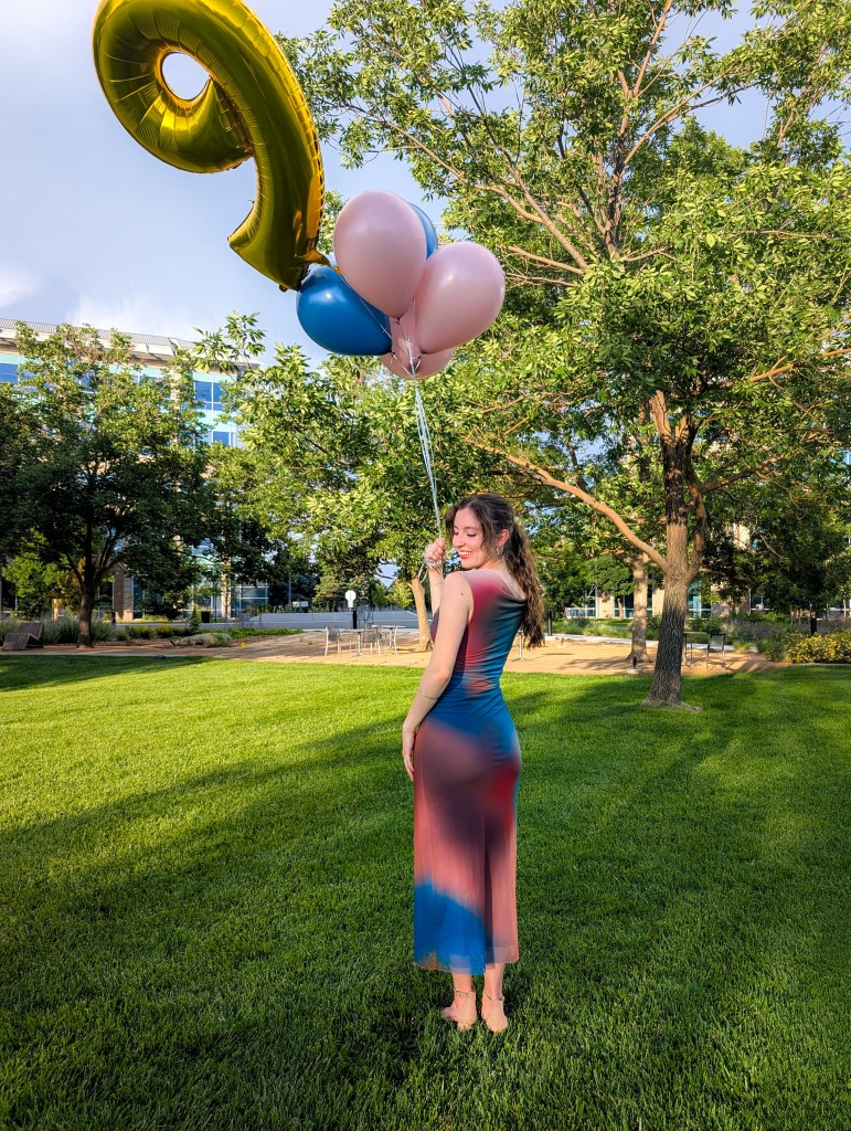 dressing up multicolor dress tie-dye desigual michaels balloons celebration