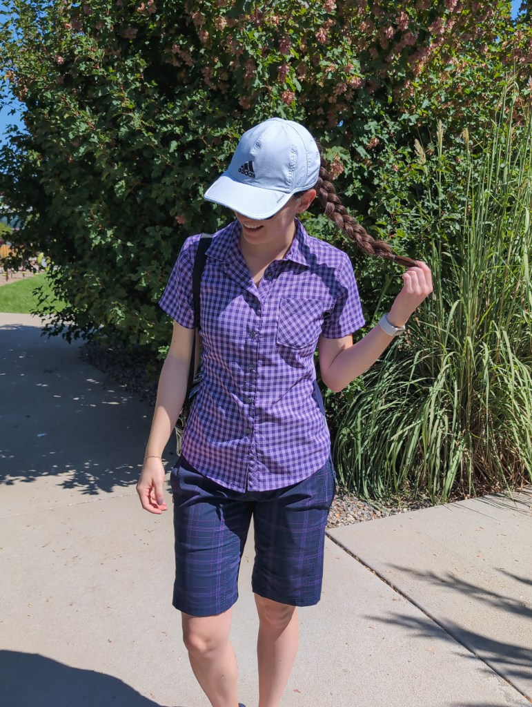 bermuda shorts gingham button down athletic outfit golf style club ride matching set