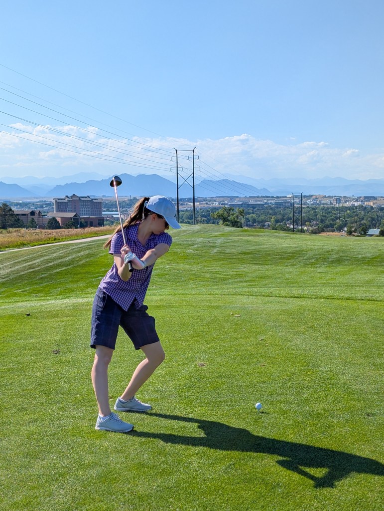 golfing golf outfit purple matching set club ride athletic style