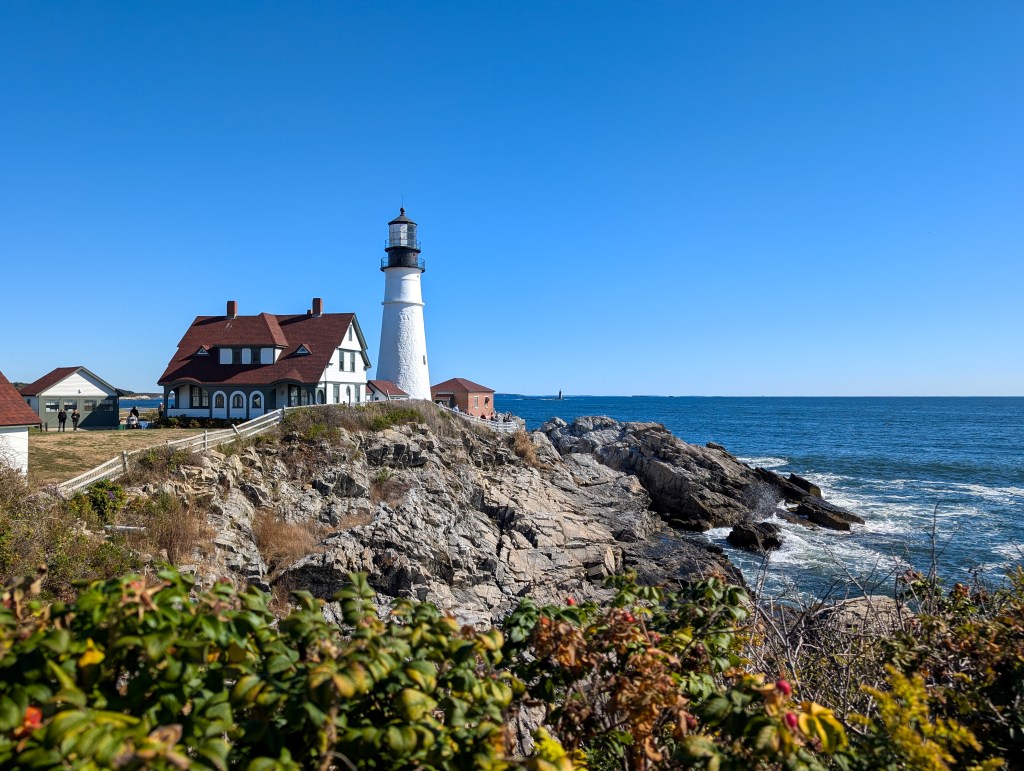 Cape Elizabeth Portland Maine lighthouse Portland Head Light rocky beaches New England