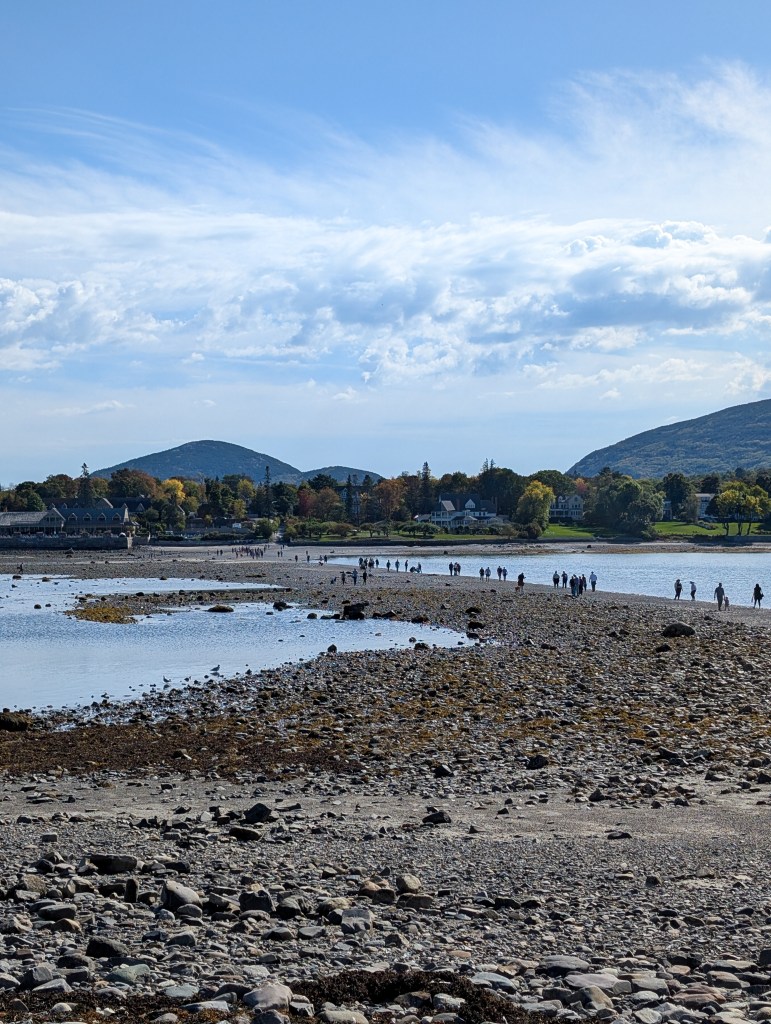 land bridge Mt Desert island Bar harbor maine