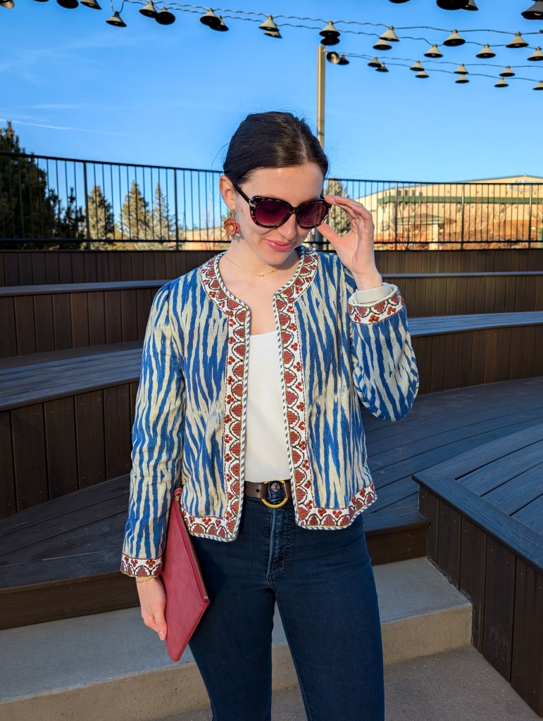 ikat jacket secondhand style cabi belt month in review monthly recap
