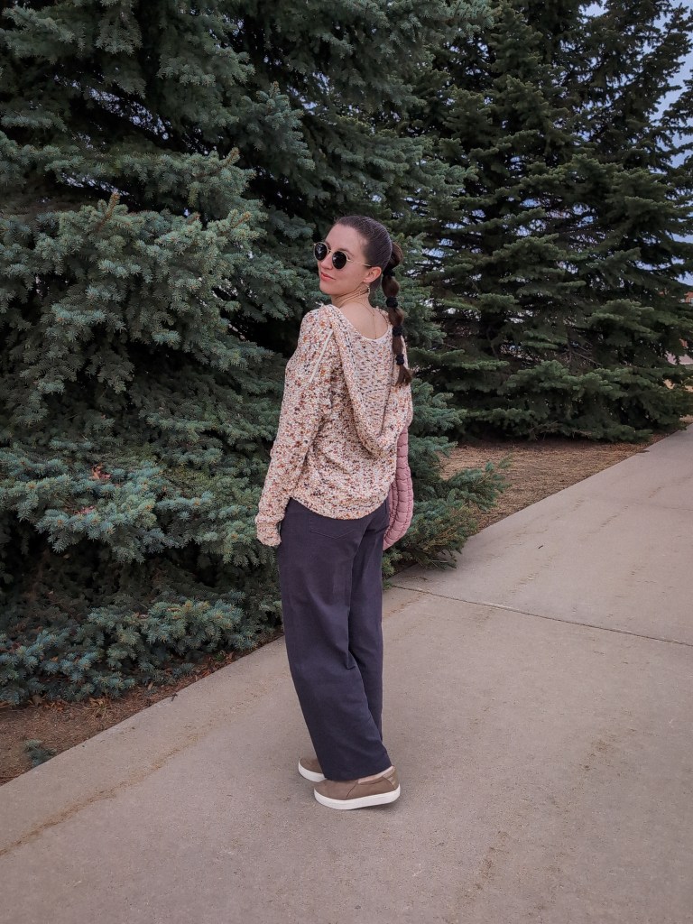 bubble braid sweatshirt boot barn grey barrel jeans brown sneakers
