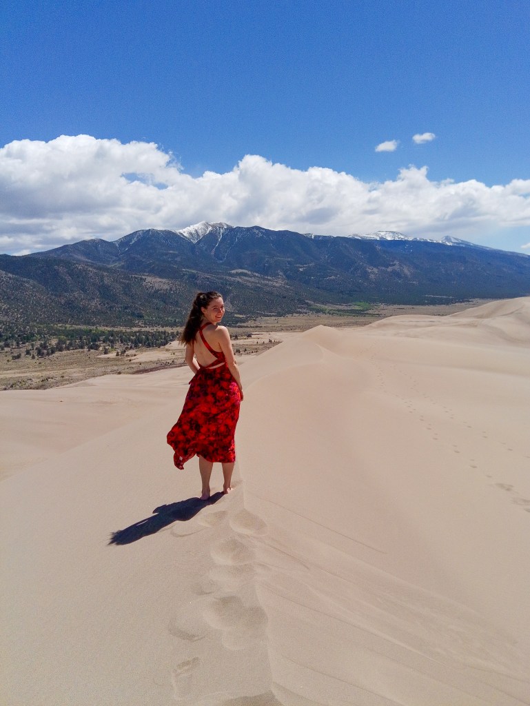 colorful Colorado floral maxi dress backless TJ Maxx finds cost per wear closet challenge shopping your closet
