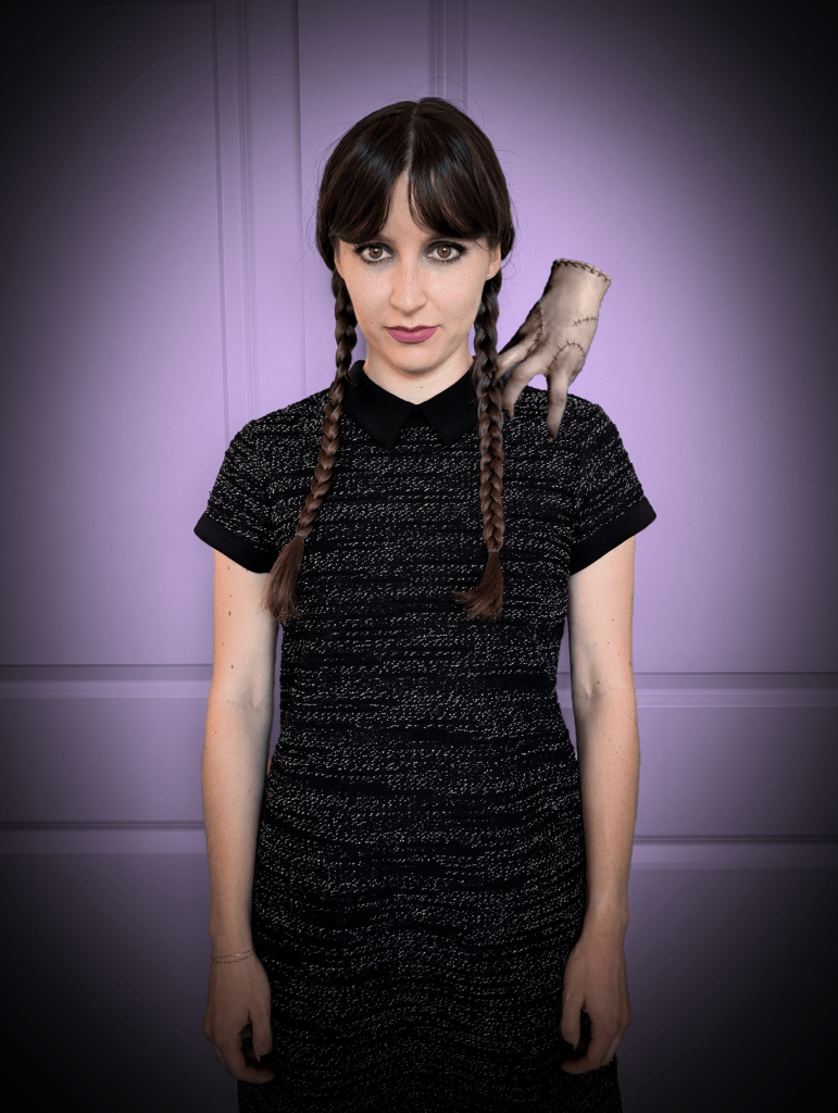 Wednesday Addams Halloween costume shopping my closet last-minute